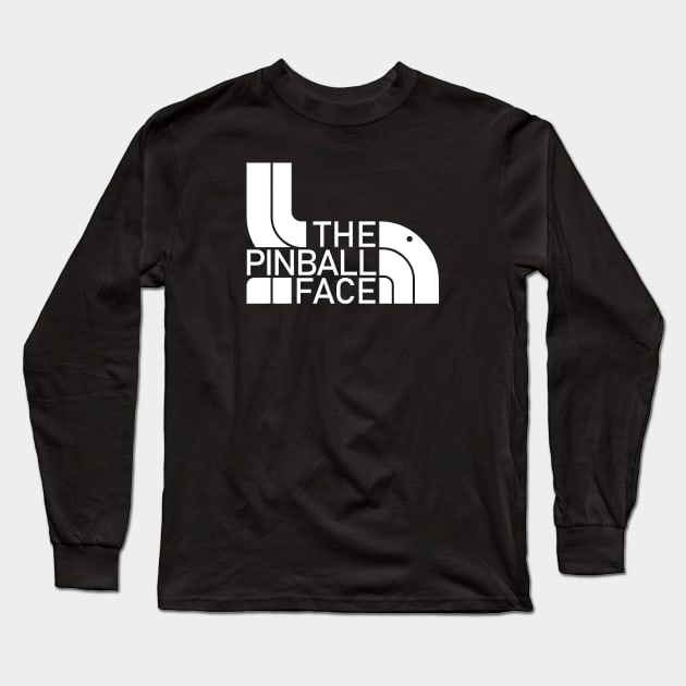 THE PINBALL FACE white Long Sleeve T-Shirt by Uwantmytees